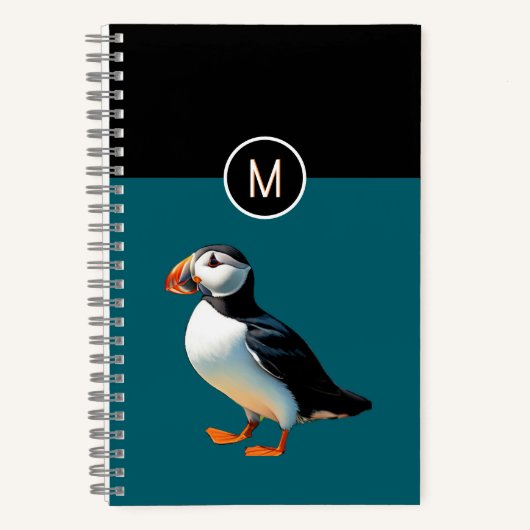 Carnet Oiseau de la mer de Puffin Atlantique Faune Nature (Recto)