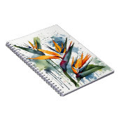 Carnet Oiseau de Paradis - Fleurs aquarelle (Côté Droit)