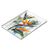 Carnet Oiseau de Paradis - Fleurs aquarelle (Côté gauche)