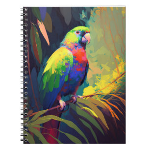 Carnet Oiseau de perroquet animal portrait peinture Faune