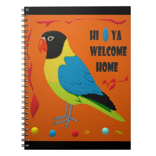 Carnet Oiseau de perroquet image art parfait (Devant)