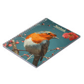 Carnet Oiseau de poitrine rouge (Côté gauche)