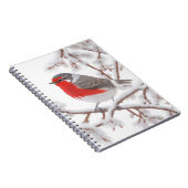 Carnet Oiseau de Robin Rouge en neige (Côté Droit)