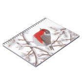 Carnet Oiseau de Robin Rouge en neige (Côté gauche)