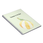 Carnet Oiseau d'été dans le ballon de plage jaune soleil (Côté Droit)