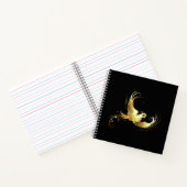 Carnet Oiseau d'or sur Arrière - plan noir (Intérieur)