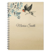 Carnet Oiseau Et Arbre Monogrammes (Devant)