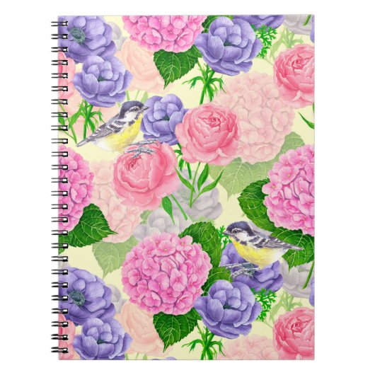 Carnet Oiseau et fleurs (Devant)