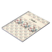 Carnet Oiseau folklorique floral au charme Pastel Boho (Côté gauche)