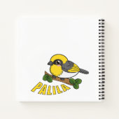 Carnet Oiseau forestier de Palila Hawaii (Dos)