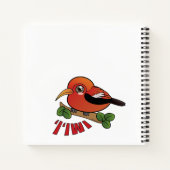 Carnet Oiseau forestier Iiwi Hawaii (Dos)
