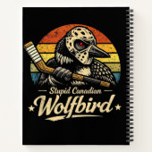 Carnet Oiseau loup canadien stupide (Dos)