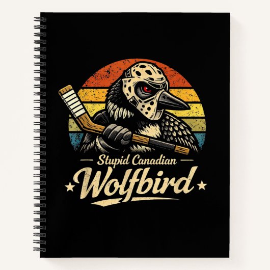 Carnet Oiseau loup canadien stupide (Devant)