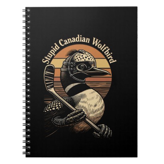 Carnet Oiseau loup canadien stupide (Devant)