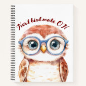 Carnet Oiseau Nerd geek (Devant)