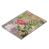 Carnet Oiseau Nid Floral Jardin Fleur Papillon Art (Côté gauche)
