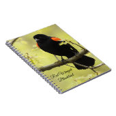 Carnet Oiseau noir à ailes rouges (Côté Droit)