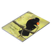 Carnet Oiseau noir à ailes rouges (Côté gauche)