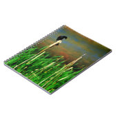 Carnet Oiseau-noir à ailes rouges sur un cattail (Côté gauche)