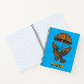 Carnet Oiseau psychédélique rétro et parachute (Intérieur)