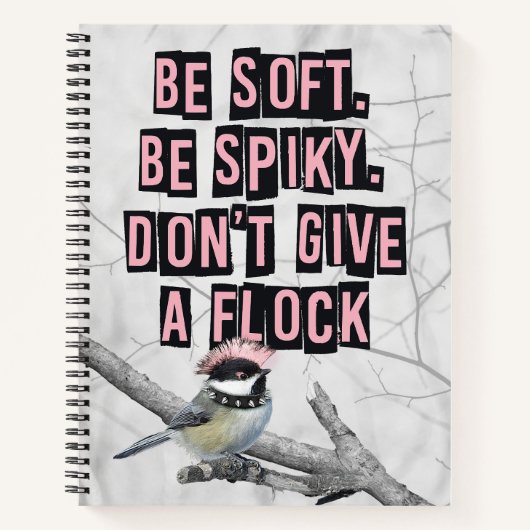 Carnet Oiseau Punk Rebelle (Devant)