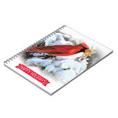 Carnet oiseau rouge dans la neige - Joyeuses fêtes (Côté gauche)