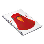 Carnet Oiseau rouge "GUMI" (Côté Droit)