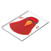 Carnet Oiseau rouge "GUMI" (Côté gauche)