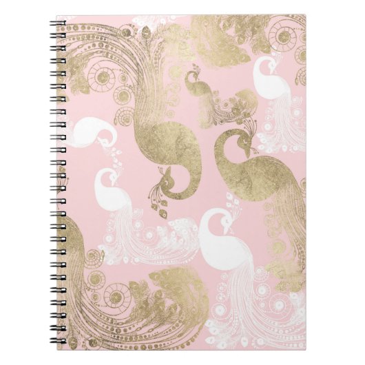 Carnet Oiseau royal rose (Devant)