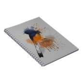 Carnet Oiseau Shama Rumpé Blanc (Côté Droit)