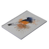 Carnet Oiseau Shama Rumpé Blanc (Côté gauche)