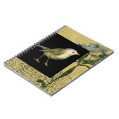 Carnet Oiseau sur Noir et Arrière - plan Vintage (Côté gauche)