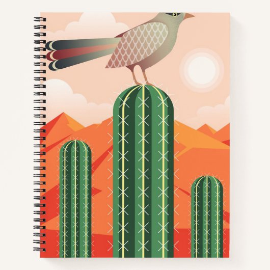 Carnet Oiseau Sur Un Cactus (Devant)
