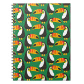 Carnet Oiseau Toucan Beak Orange Naturel Animal Vert (Devant)