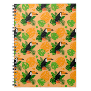 Carnet Oiseau tropical Toucan Motif sans couture