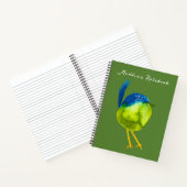 Carnet Oiseau vert mignon (Intérieur)