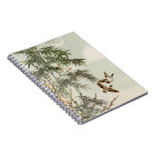 Carnet Oiseaux Bambou Asiatique Japonais Vintage (Côté Droit)