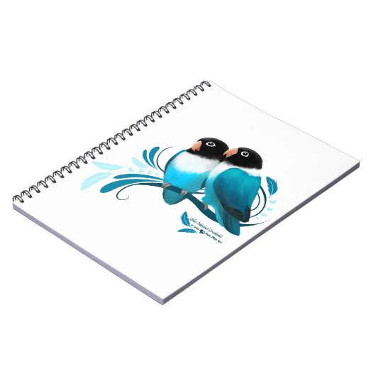 Carnet Oiseaux bleus masqués (Côté gauche)