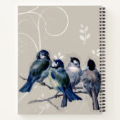 Carnet Oiseaux bleus sur une branche (Dos)