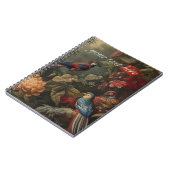 Carnet oiseaux botaniques vintages personnalisables (Côté gauche)