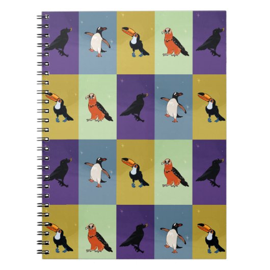 Carnet Oiseaux colorés (Devant)