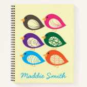 Carnet Oiseaux colorés et excentriques mignons (Devant)