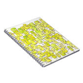 Carnet Oiseaux de dessin animé verts drôles (Côté Droit)