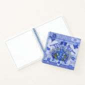 Carnet Oiseaux de porcelaine bleue et cage à oiseaux (Intérieur)