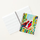 Carnet Oiseaux de Rosella dans l'art de l'aquarelle des a (Intérieur)