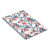 Carnet Oiseaux de titane, branches de neige hivernale, ra (Côté Droit)