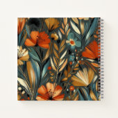 Carnet Oiseaux d'or et Fleurs sauvages orange peints à la (Dos)