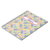 Carnet Oiseaux et fleurs de couleur pastel (Côté gauche)