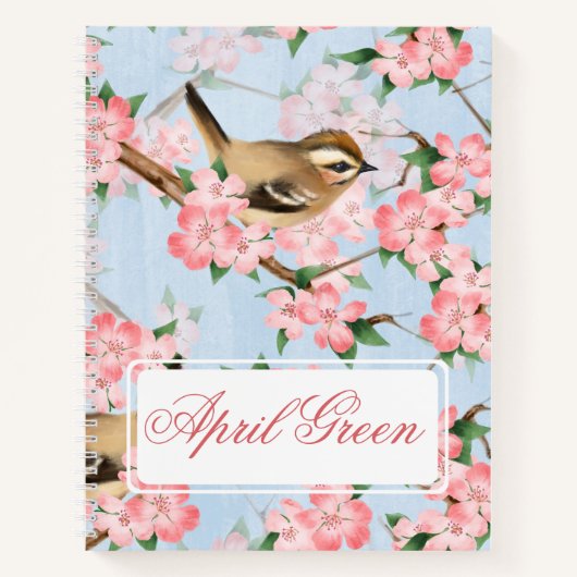 Carnet Oiseaux et fleurs. Motif de Spring (Devant)