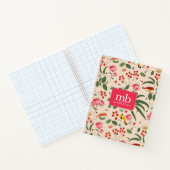 Carnet Oiseaux floraux dessinés à la main Abeilles Monogr (Intérieur)